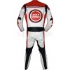 Lucky Strike Red & White Biker One Piece Leather Motorcycle Suit